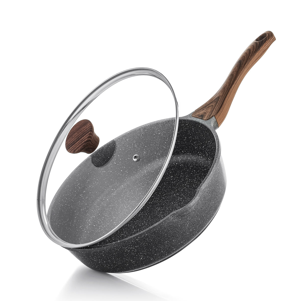 8 Inch Non Stick Skillet Frying Pan Stone Granite Coating Cookware Nonstick  Pan
