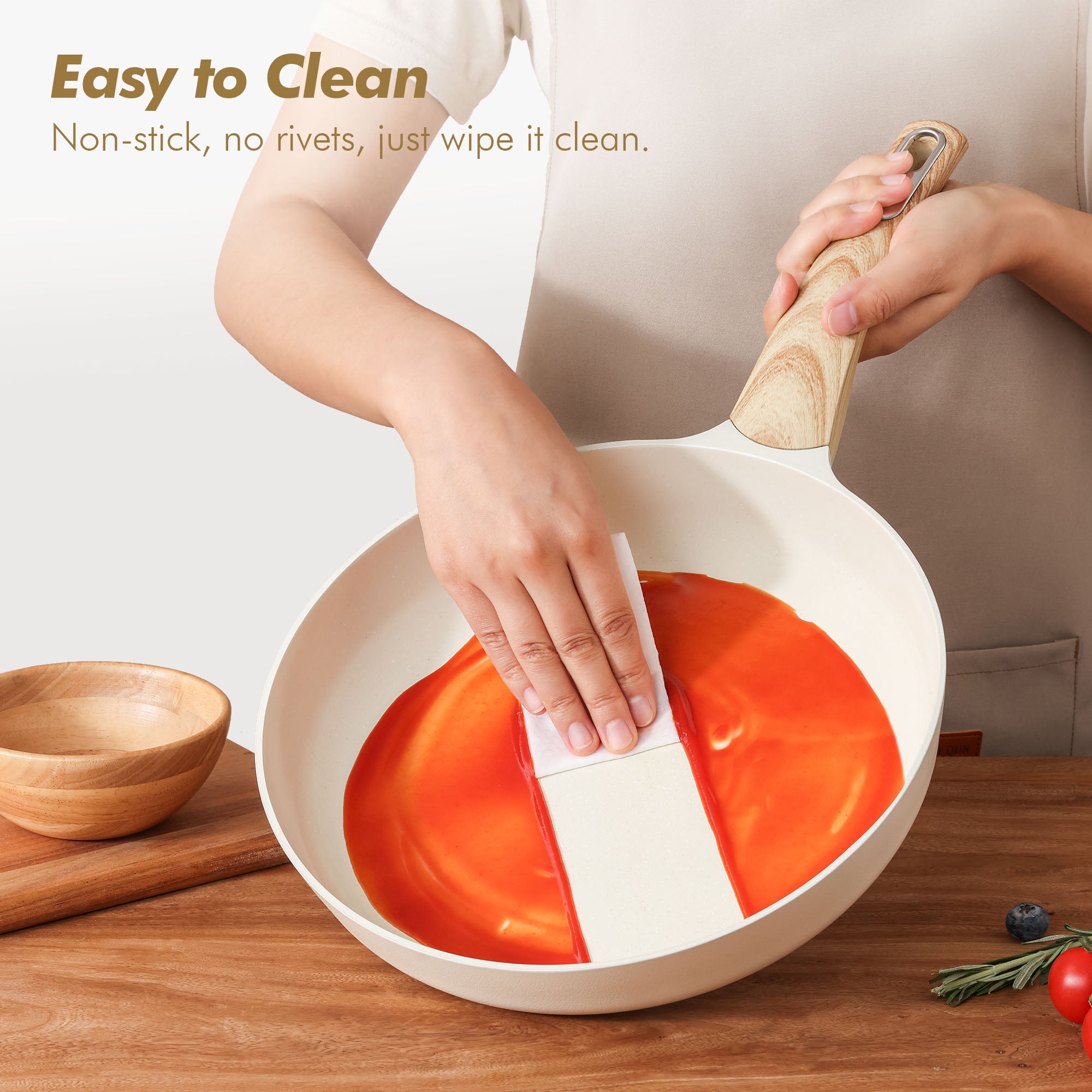 SENSARTE Ceramic Cookware Sets, Pots and Pans Set Non stick, 14-Piece Induction Cookware, Non toxic Healthy Non Stick Kitchen Cooking Set, with Frying Pans Set, PFAS PTFE PFOA PFOS Free