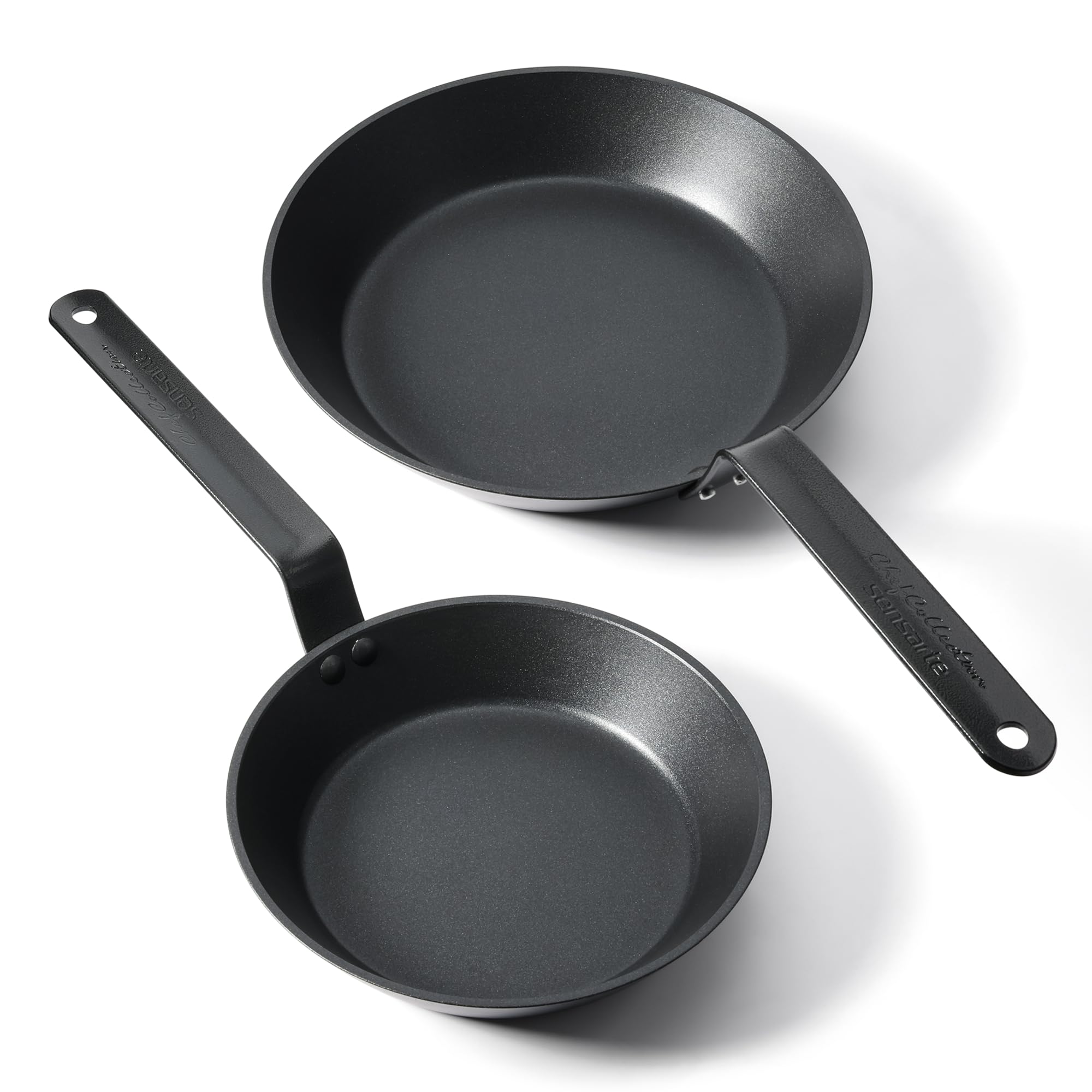 SENSARTE Nonstick Frying Pan Set, 8 inch and 10 inch Chef Pans Black