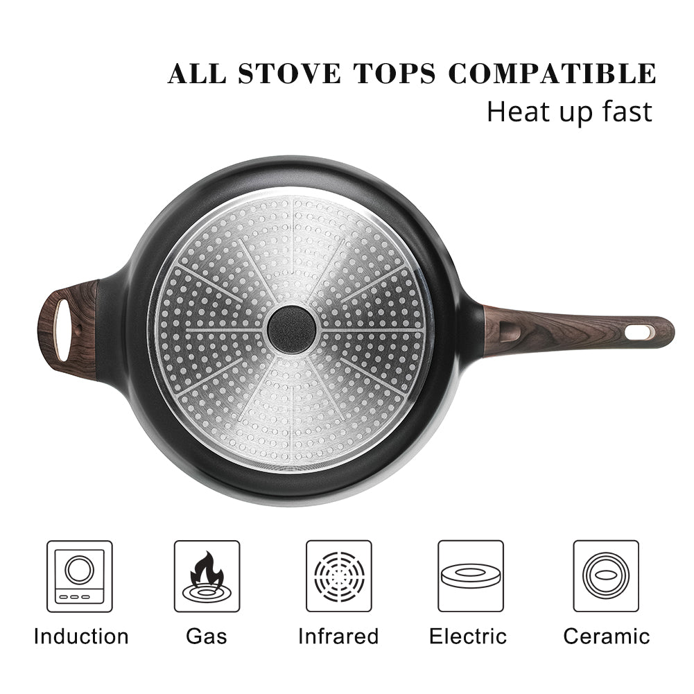 Sensarte Duramax Deep Frying Pan with Lid