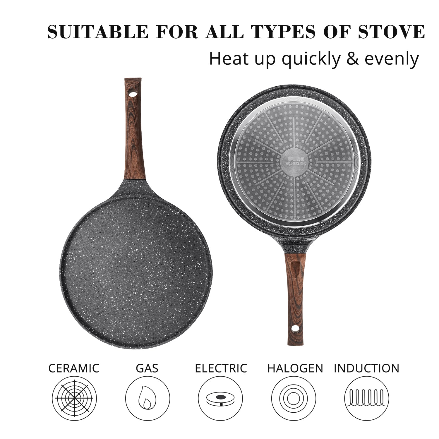 Sensarte Granite Nonstick Crepe Pan