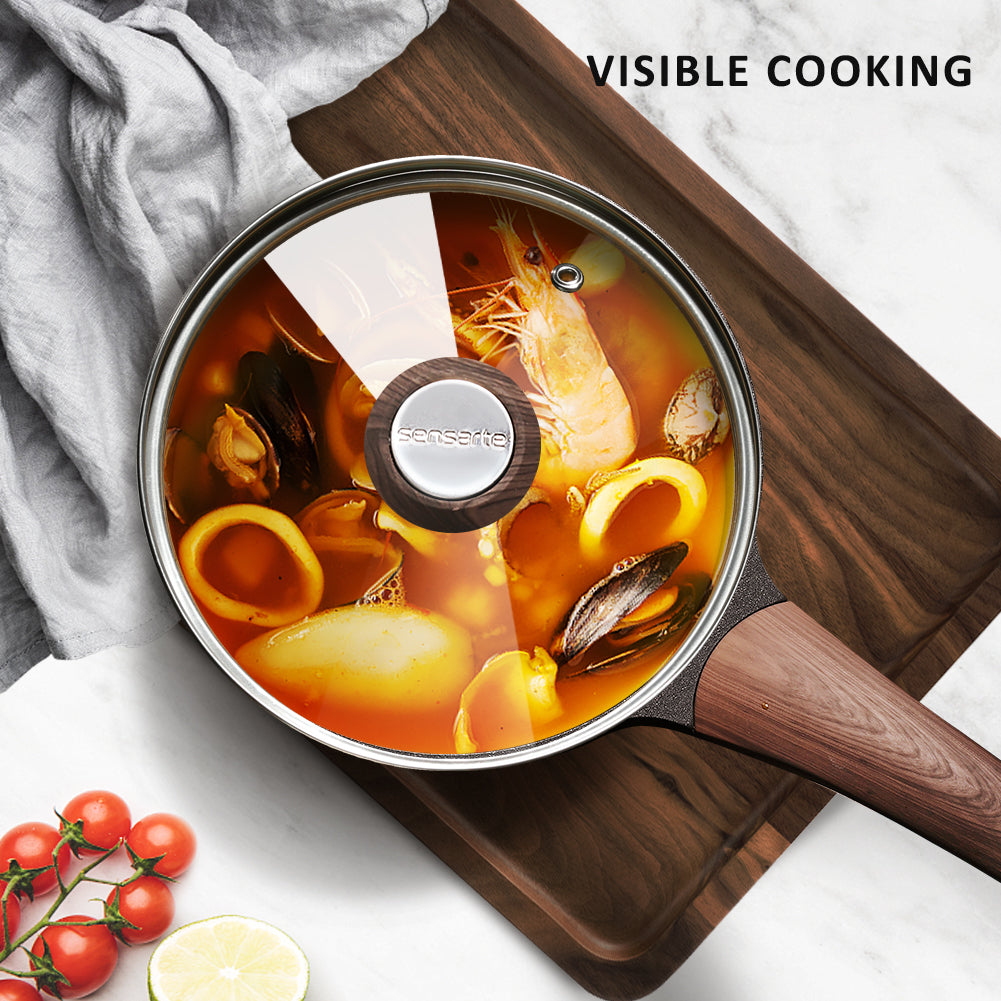 Sensarte Starlight Series Nonstick Sauce Pan with Lid – SENSARTE