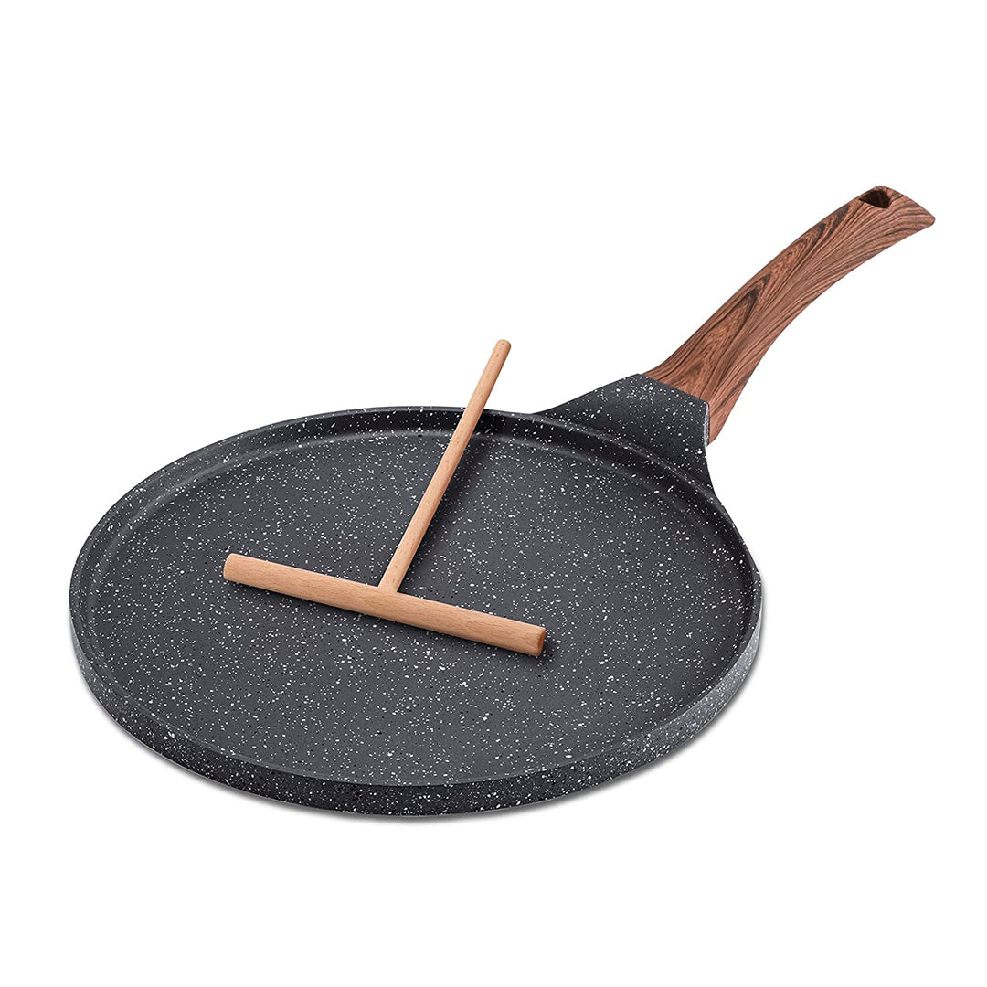 Pizza Pan Nonstick Crepe Pan With Spreader Granite Coating - Temu